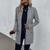 Stylish Long Sleeve Grey Jacket