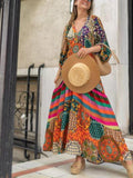 New Elegant Bohemian Ethnic Style Long Dress