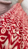 Red Mosaic Print 3/4 Sleeve Maxi Dress